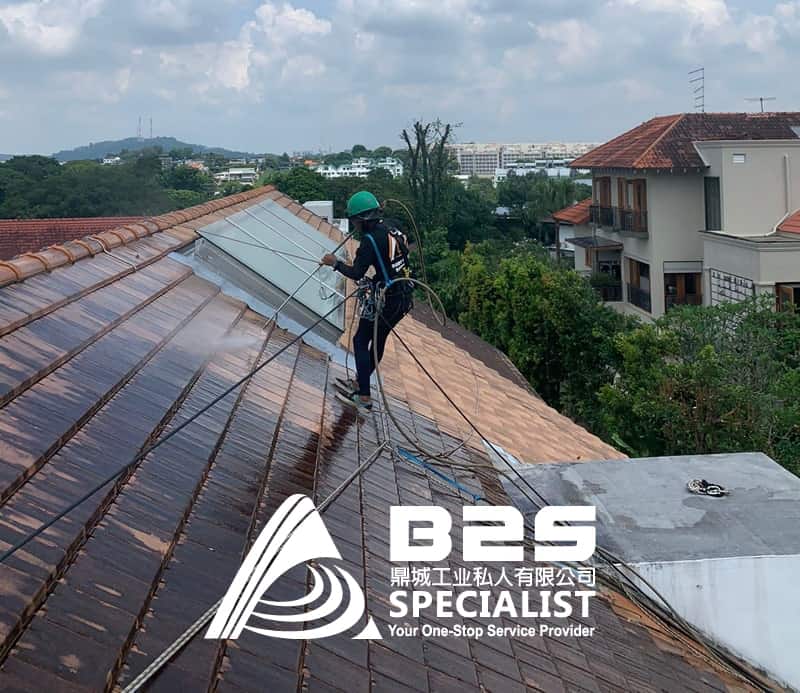 High Pressure Water Jet Roof Cleaning Services in Singapore